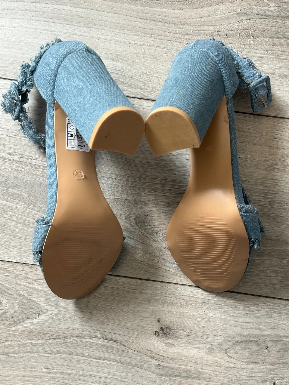 Jeansandalen met blokhak - Hakken 10 cm - Y2K-stijl - Maat 39 - Als nieuw – photo 9